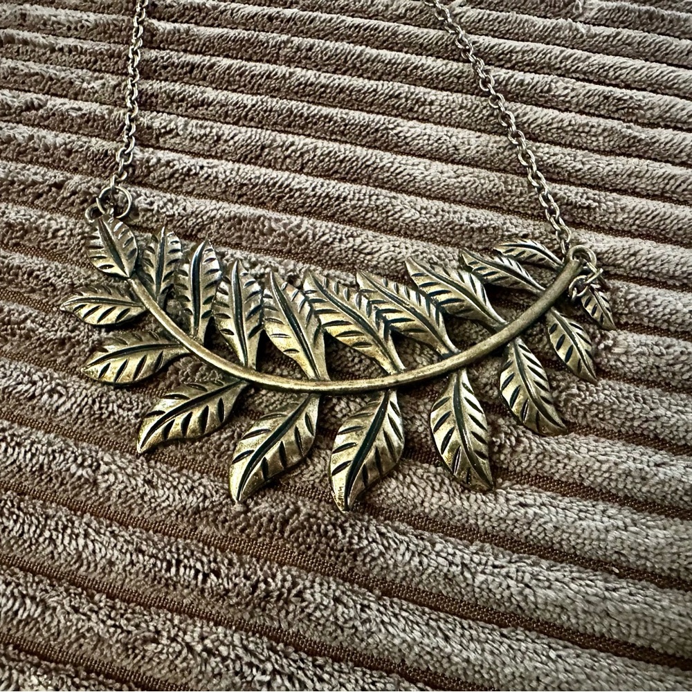 Gold Leaf Statement Necklace